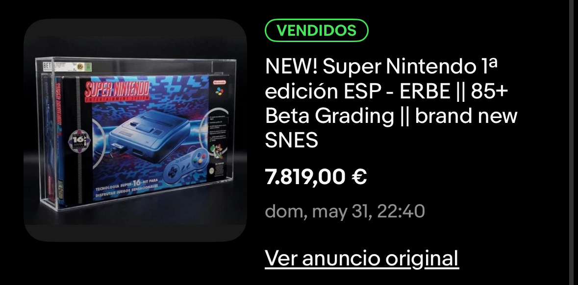 ¿Pagarías 8000€ por una Super Nintendo?